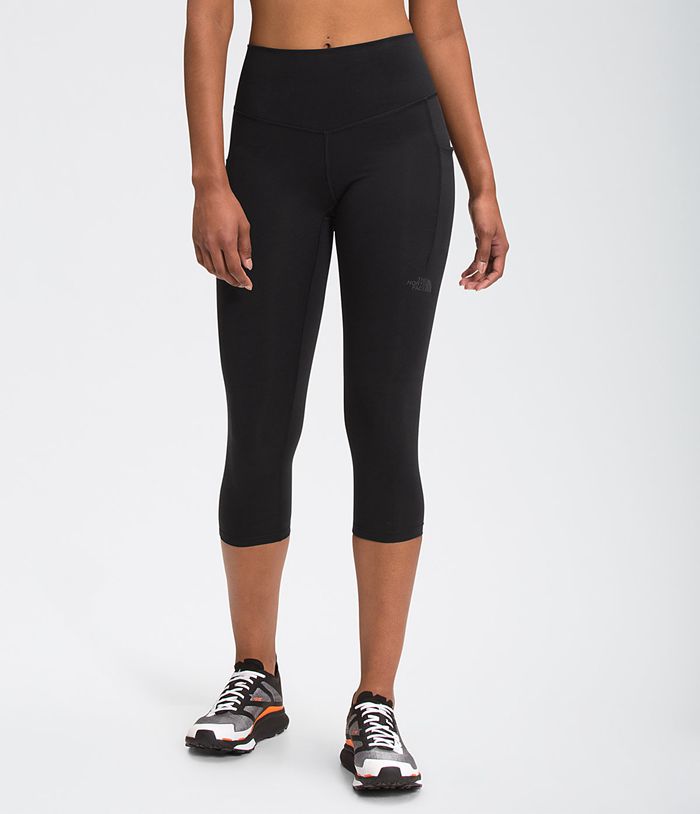 The North Face Motivation High-Rise Pocket Crop Womens Leggings Black 583604-GWE